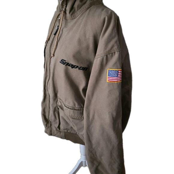 Vintage Official Snap-On Tools Quilted Canvas Jacket Mens Size 2XL Embroidered - Picture 4 of 16